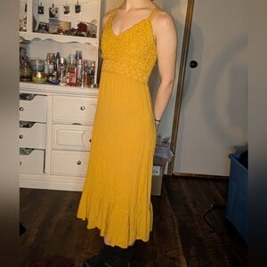 Maunces Women's XS Yellow Sundress